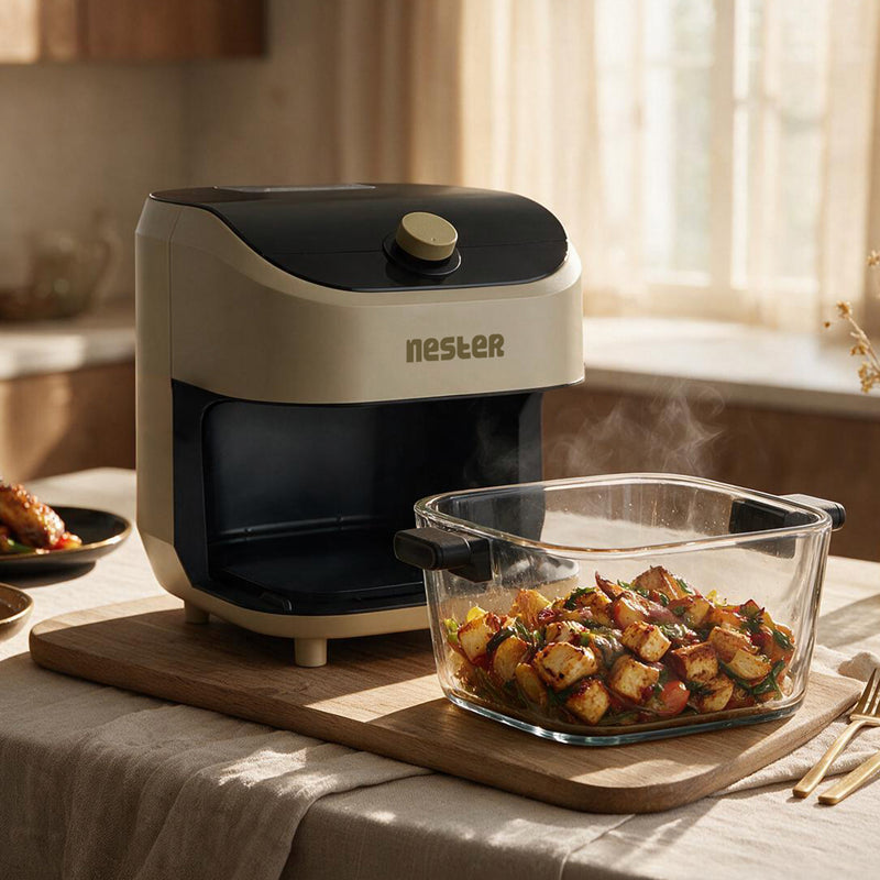 Nester Home Cook Glass Air Fryer-Smoked Caramel